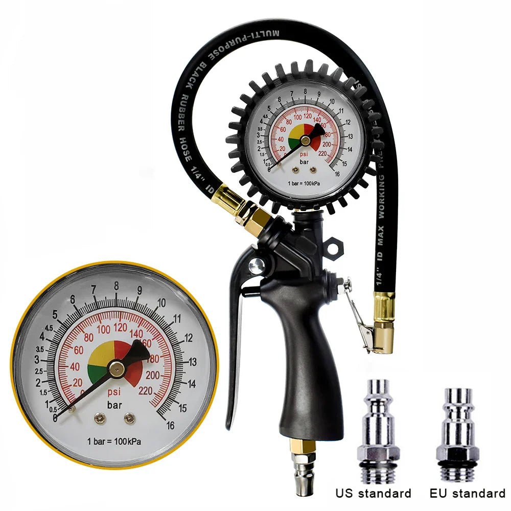 Car Tire Pressure Gauge Air Inflator US/EU Vehicle