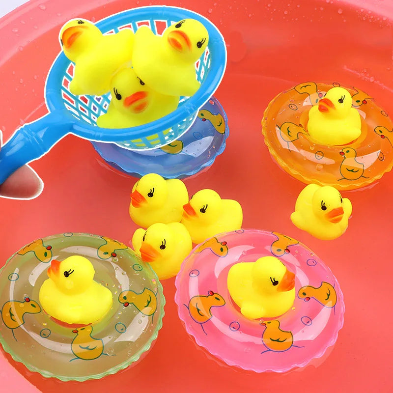 Kids Floating Bath Toys Mini Swimming Rings Rubber