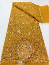 High Quality Beaded Lace Fabrics for Wedding Fabric