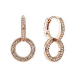 New 925 Sterling Silver Earring Pave Moments Heart