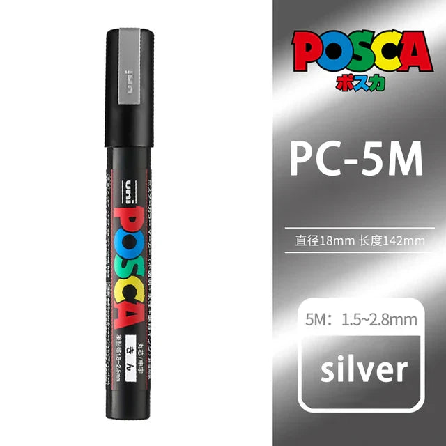39 Colors Uni Posca PC-5M Paint Marker,1.8-2.5mm Medium