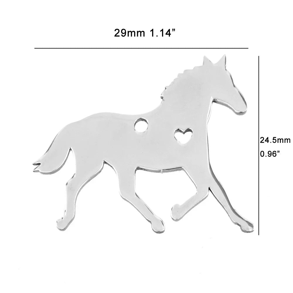 10pcs I Love My Cat Dog Animals Stainless