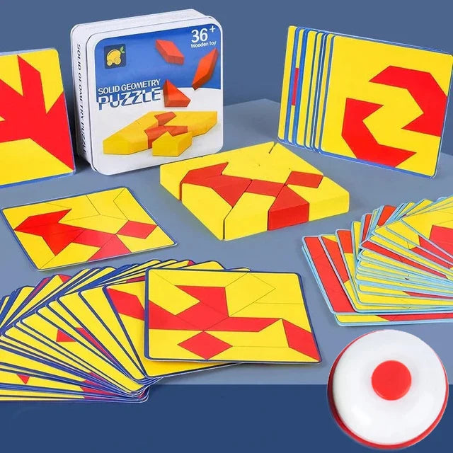 New 3D Montessori Geometry Puzzles Building Block Face