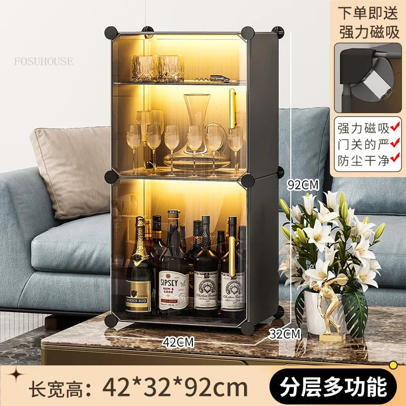 Living Room Wine Small Display Cabinet Light Luxury