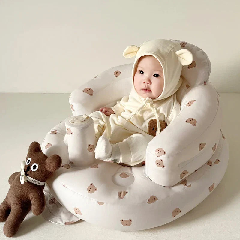 Infant Shining Baby Inflatable Sofa Children Puff Portable