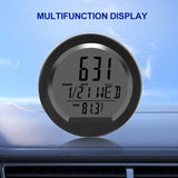 Solar Car Dashboard Thermometer Automotive Electronic Clocks Watch Time Led Digital Display with Back Luminous Car Accessories