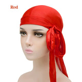 Unisex Silky Satin Durags Bandanas Turban Hat Elastic