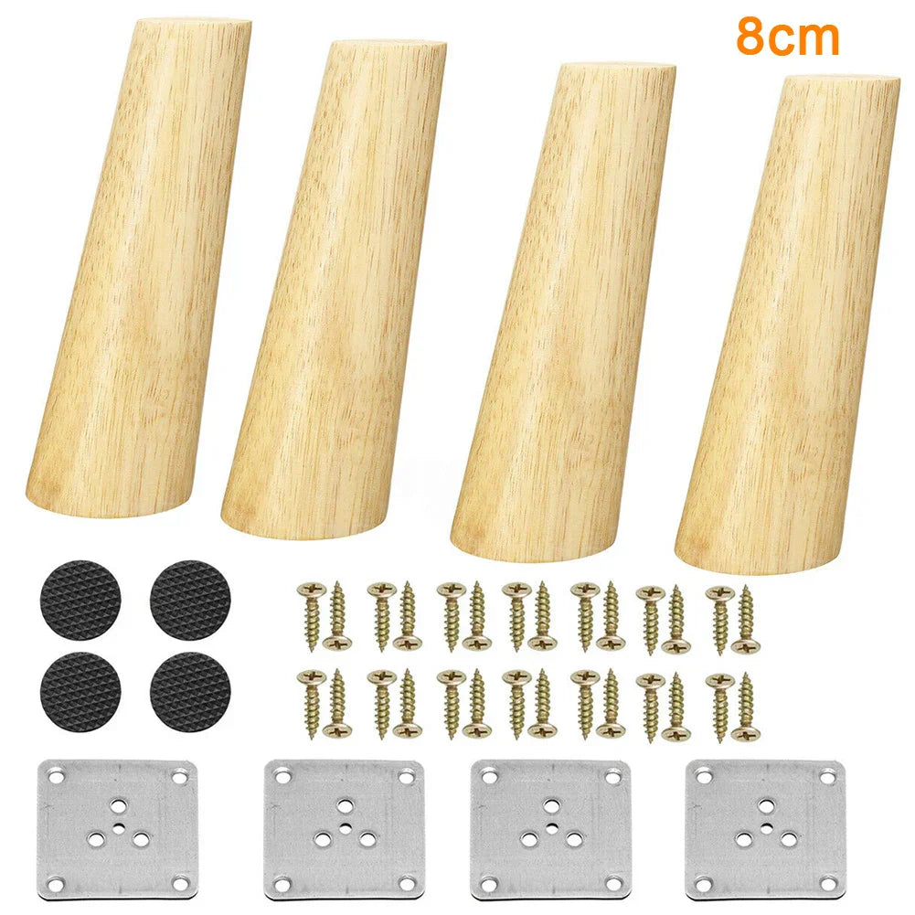 4pcs Cone Angled Furniture Legs Durable For Cabinet