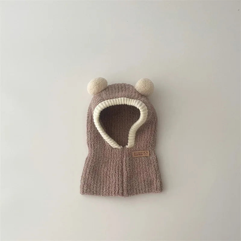 Korean Baby Hood Beanies One Piece Scarf Cap