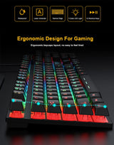 Gaming keyboard Gamer keyboard with backlight USB 104
