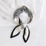 silk scarf women luxury ladies small head scarf