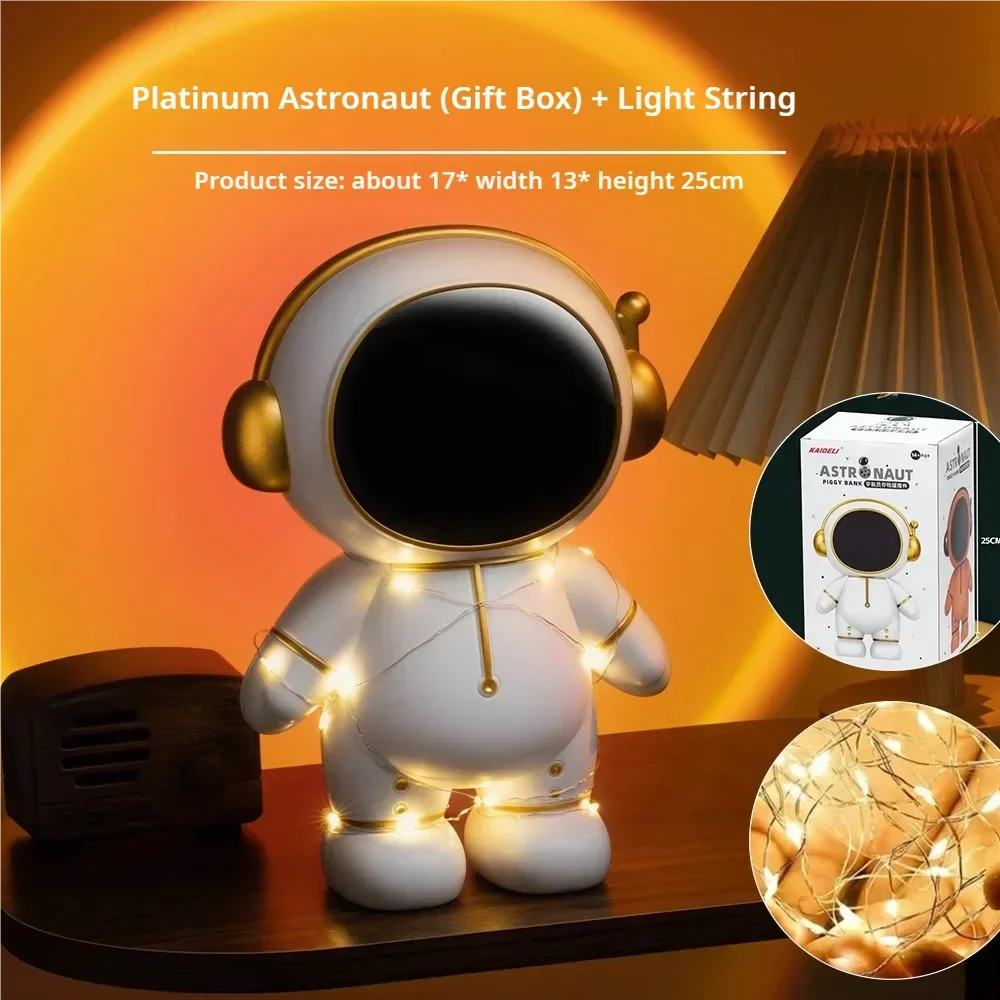 Money Box Astronaut Children Gift Creative DIY Light