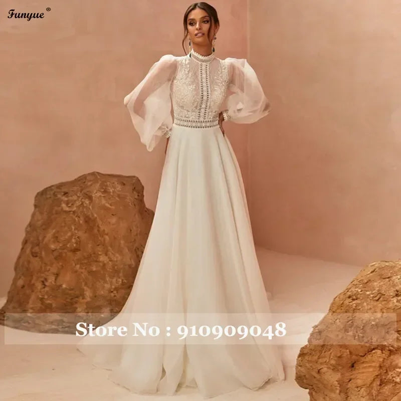 Robe Wedding Dress Bride Dresses Long Sleeves Bridal