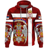 Serbia 3D hoodie National Flag Emblem Zipper Hoodie