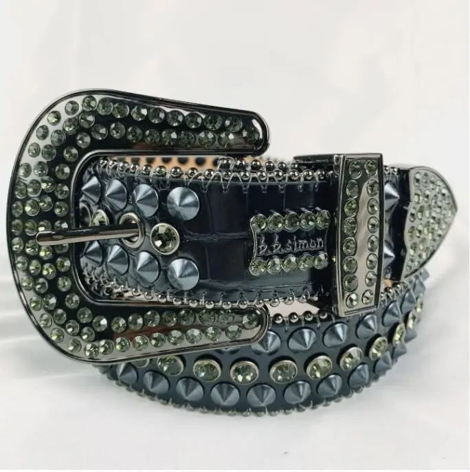2024 Luxury Strap Men Women Rhinestones Belt Western