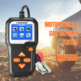 KONNWEI KW650 Car Motorcycle Battery Tester 12V 6V