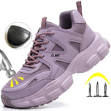 Women Safety Shoes New Steel Toe Work Safety