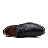 Genuine Leather Men Dress Shoes Oxfords Brogue Lace