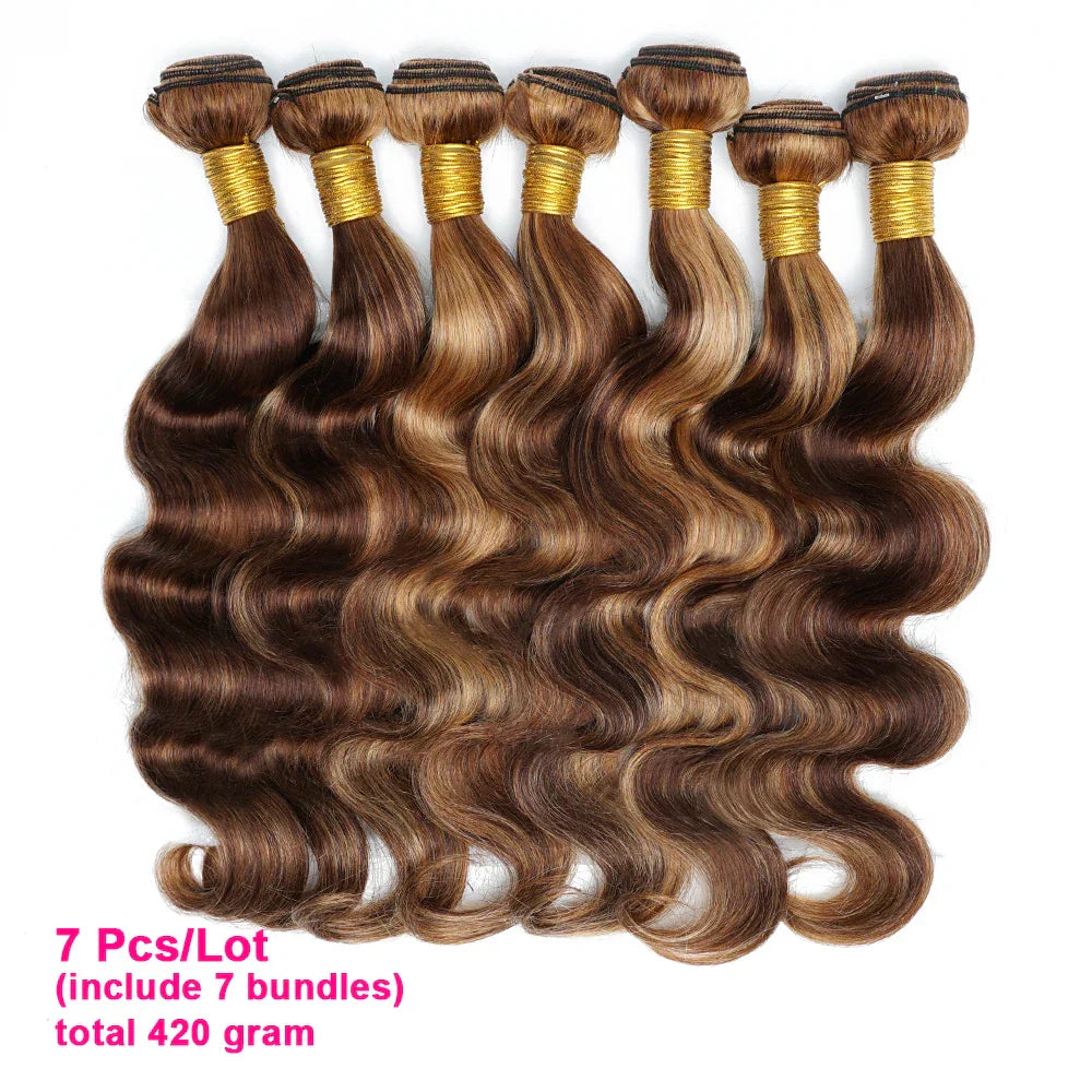 Body Wave Highlight P4/27 Human Hair Bundles 60Gram