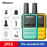 Btoera 2 Pcs Mini Walkie Talkie PMR 446