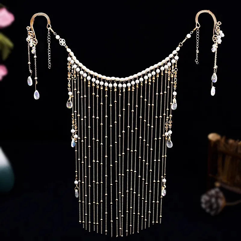 Antique Chinese Style Face Curtain Hanfu Hair Accessories