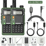 2PCS BaoFeng UV-S9 Pro V2 Walkie Talkie 10KM