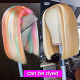Blonde Bob Wigs Deep Part 13x4 Human Hair