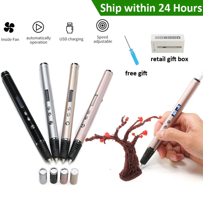 Creative 3D Drawing Pen for Kids - OLED