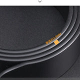 3.7CM No Buckle Genuine Leather Belts for Men