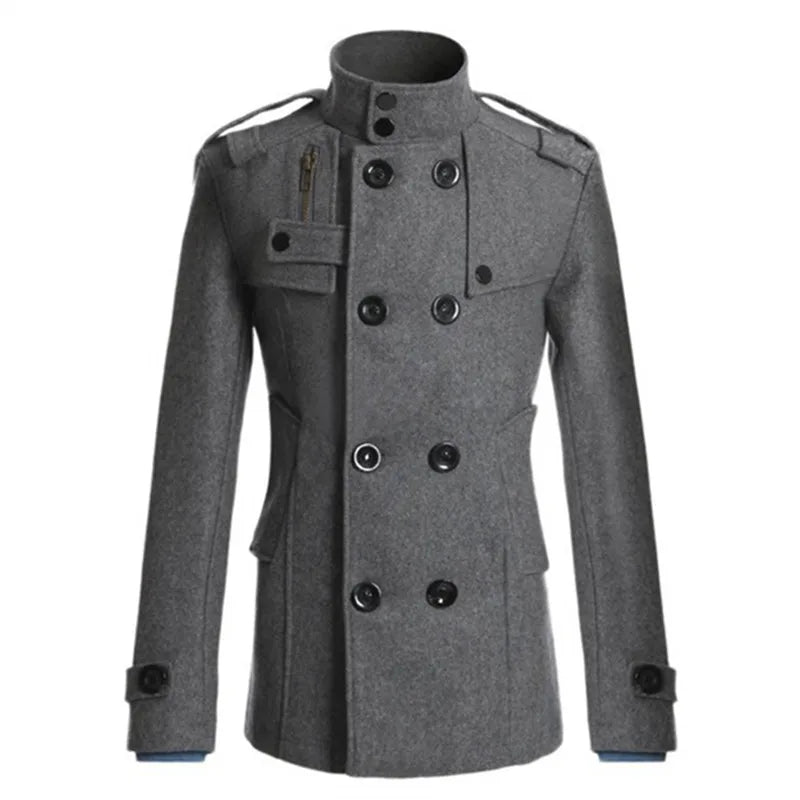 2022 New Men's Wool Overcoat Long Suit Men