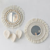 Macrame Wall Mirror Boho Round Mirrors Art Home