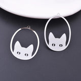 30pcs AD3485 Filigree ovalshaped Eyes Of Cat Charms