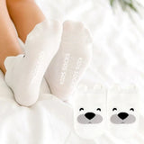 4Pairs/lot Cute Cartoon Non-slip Baby Socks Newborn Toddler