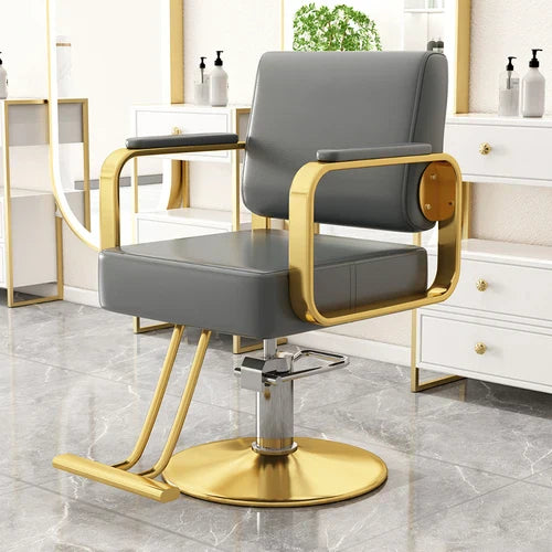 Gold Salon Beauty Barber Chair Luxury Personalized Lifter