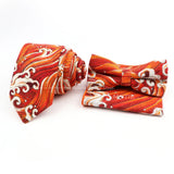 Men Linen Plant Ainmal Ties Set Pocket Handkerchief