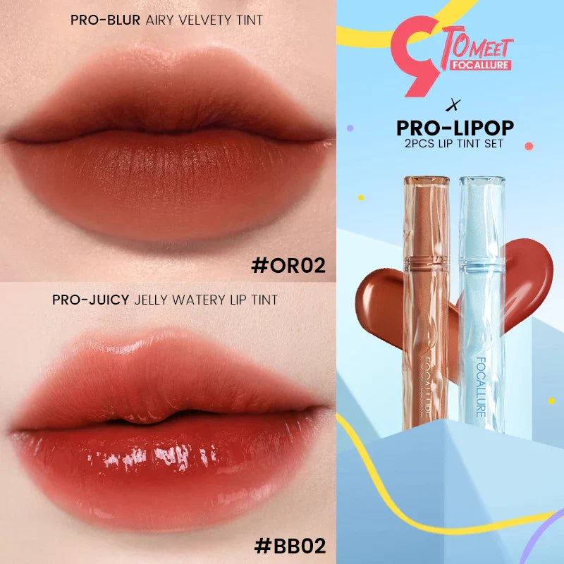 FOCALLURE 2 Pcs/Set Matte Liquid Lipstick Waterproof Long
