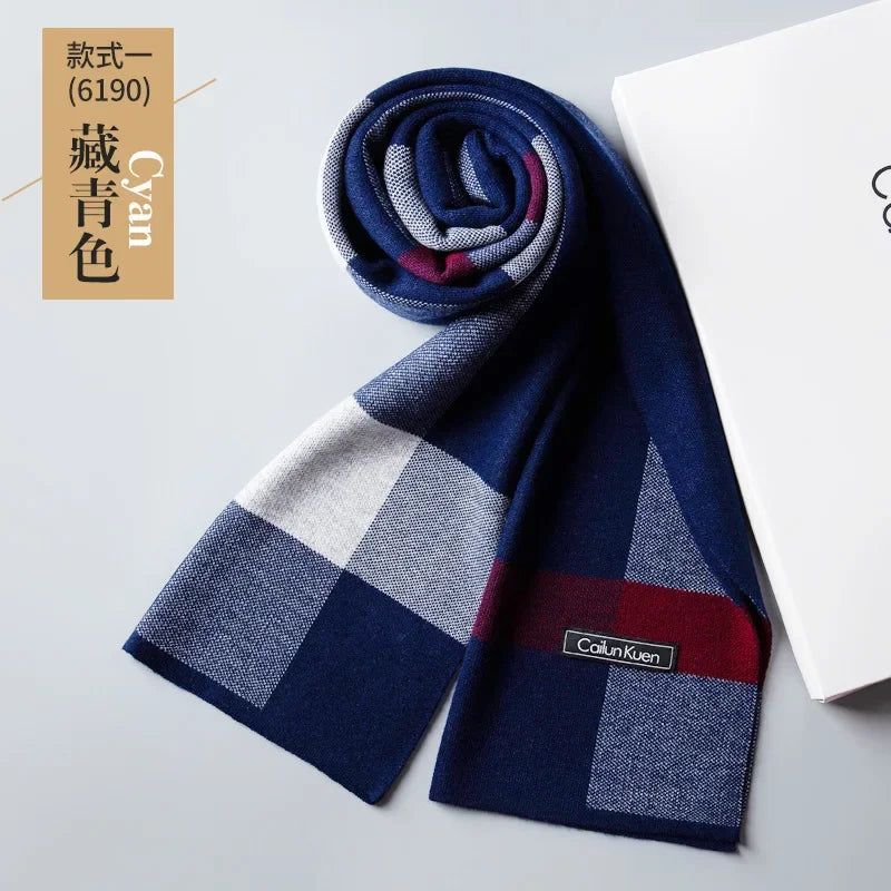 Fashion Classic Business Scarf Men Wool Scarf Soft