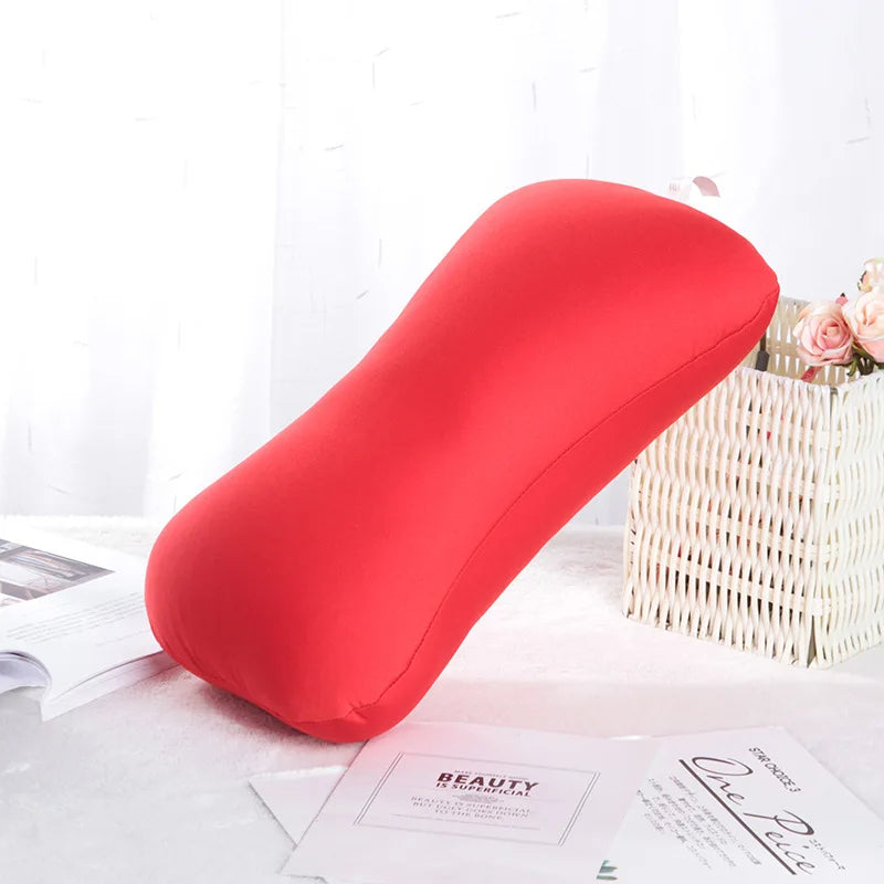 Bone Shape Roll Pillow Mini Cushion Microbead Back