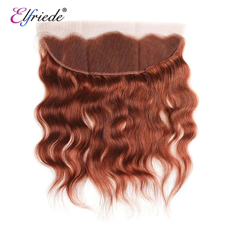 Elfriede #33 Dark Auburn Colored Natural Wave Hair