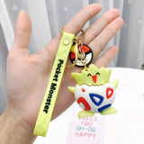 Pokemon Keychain Anime Figures Pikachu Cartoon Key Chain