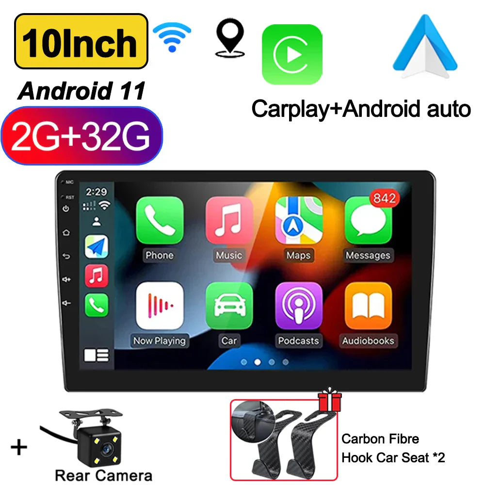 7"9"10" Android 13 Car Radio Androidauto Carplay 2