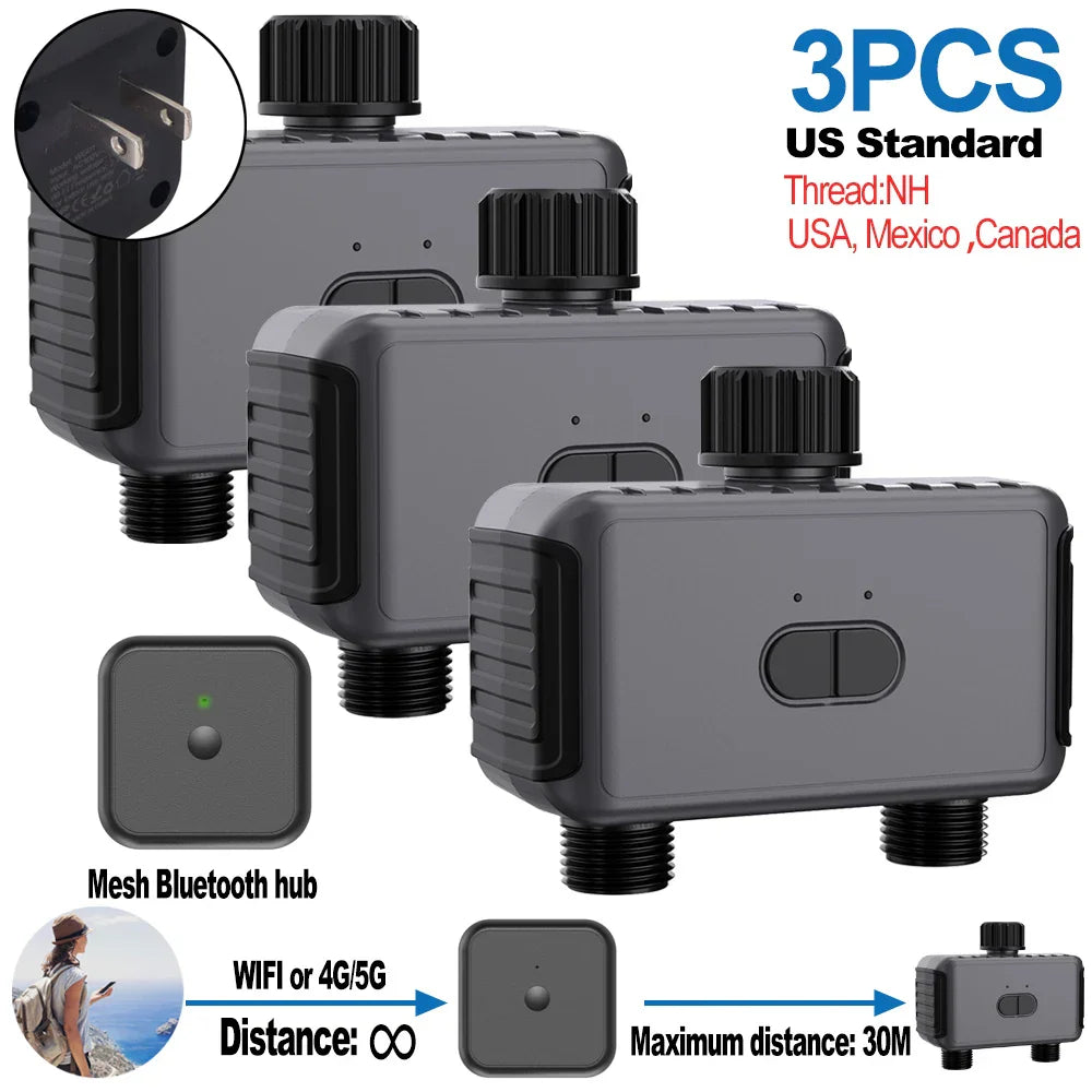 Smart 2 Zone Watering Timer Bluetooth WIFI Garden