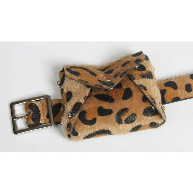 Women's Leopard Print Belt Bag for Autumn/Winter Fashion