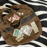 MBTI Vintage Y2k Messenger Bag for Women Canvas