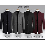 BROWON Brand Business Casual Trench Coat Men Chinese