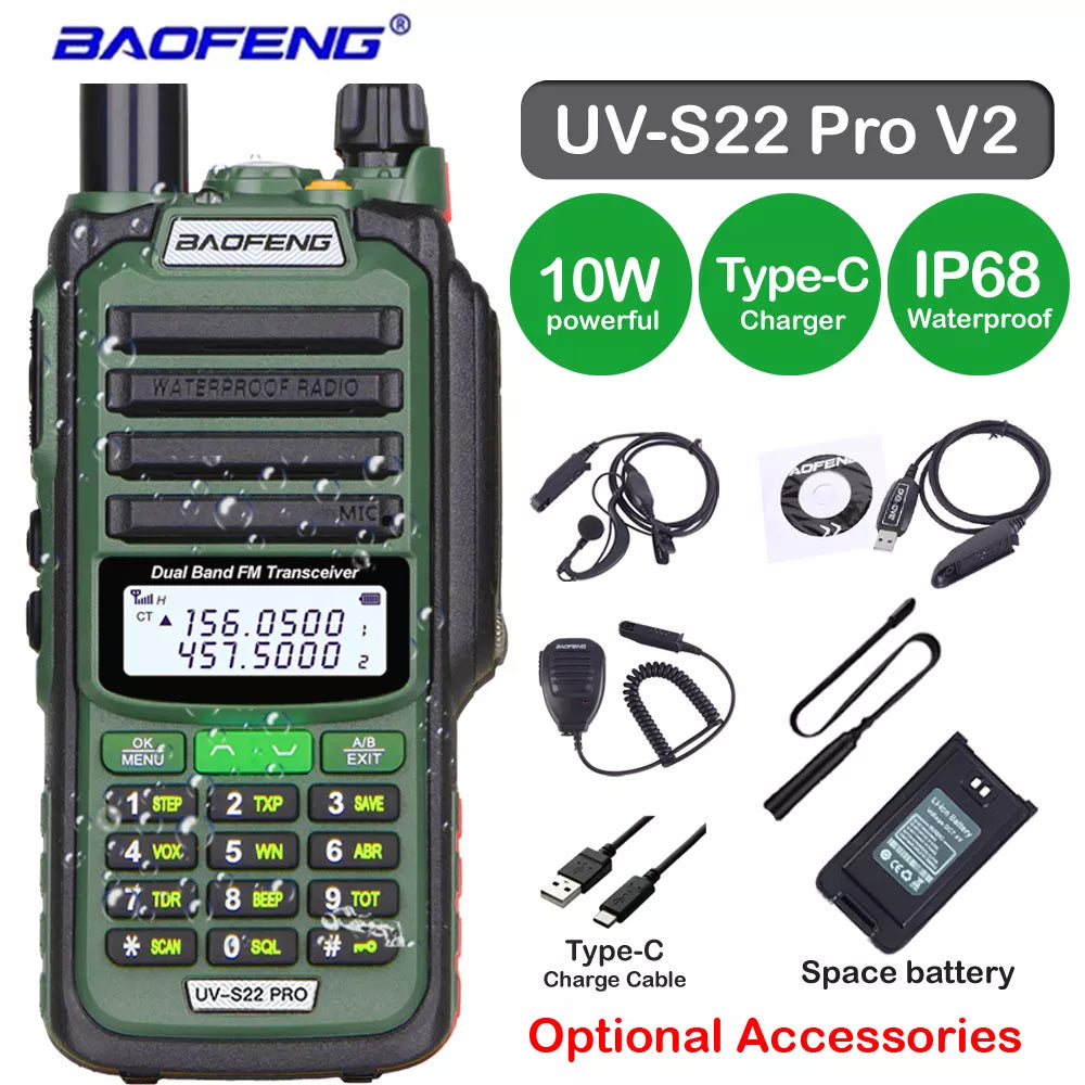 Baofeng UV S22 PRO V2 IP68 Walkie Talkie