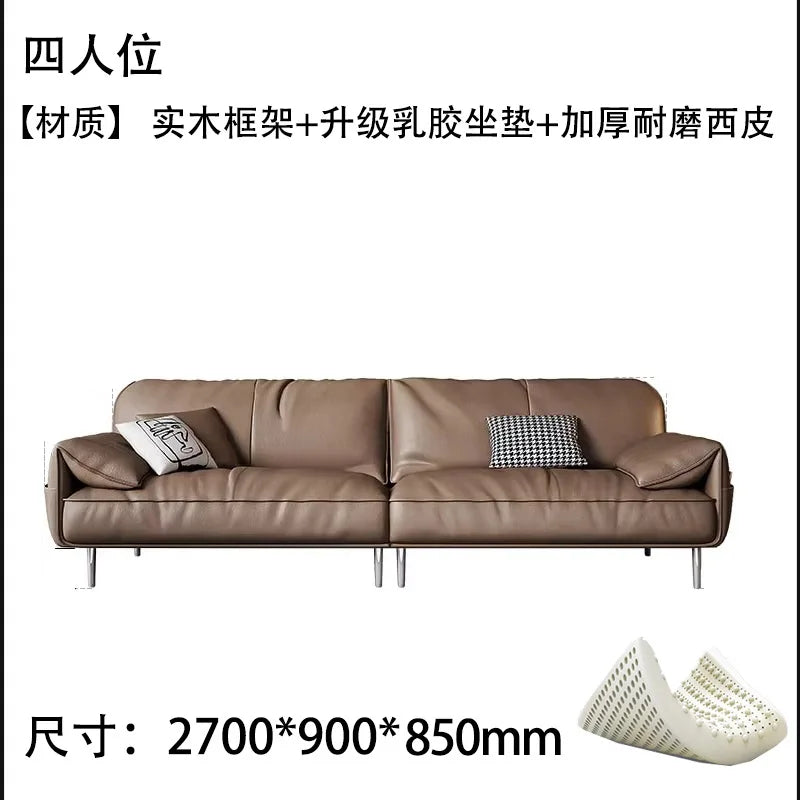 Minimalist Office Sofa Italian Leatherette Booth Seating Business