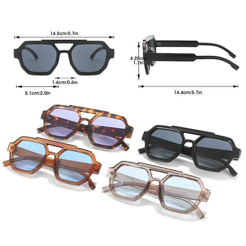 Fashion Pilot Oversized Sunglasses For Women New Double