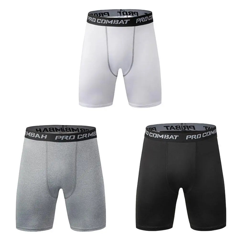 New Male Fitness Quick-Drying Tight Shorts Elastic Compression