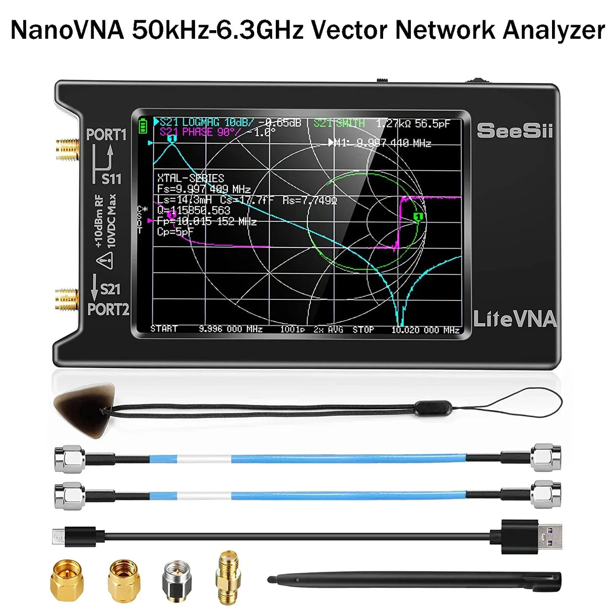 Newest NanoVNA Spectrum analyzer LiteVNA 50kHz-6.3GHz Vector Network